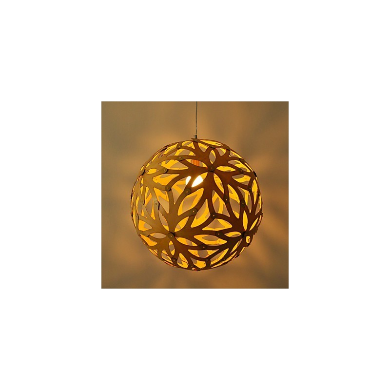 Retro Country Wood Bamboo Pendant Light