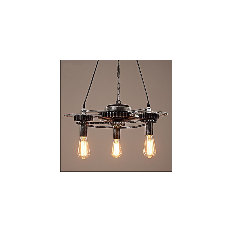 VintageLron Chandelier Industrial Wind Gear Chandelier