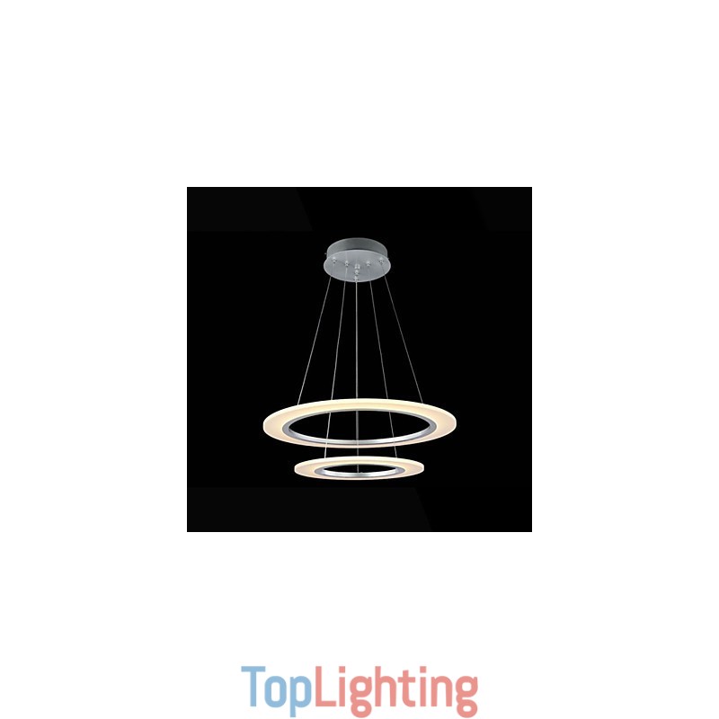 Acrylic Pendant Light Ceiling Hanging Chandelier Lamps Fixtures with 2 rings