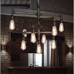 Traditional Classic Vintage Retro Lantern Country Painting Metal Pendant Light