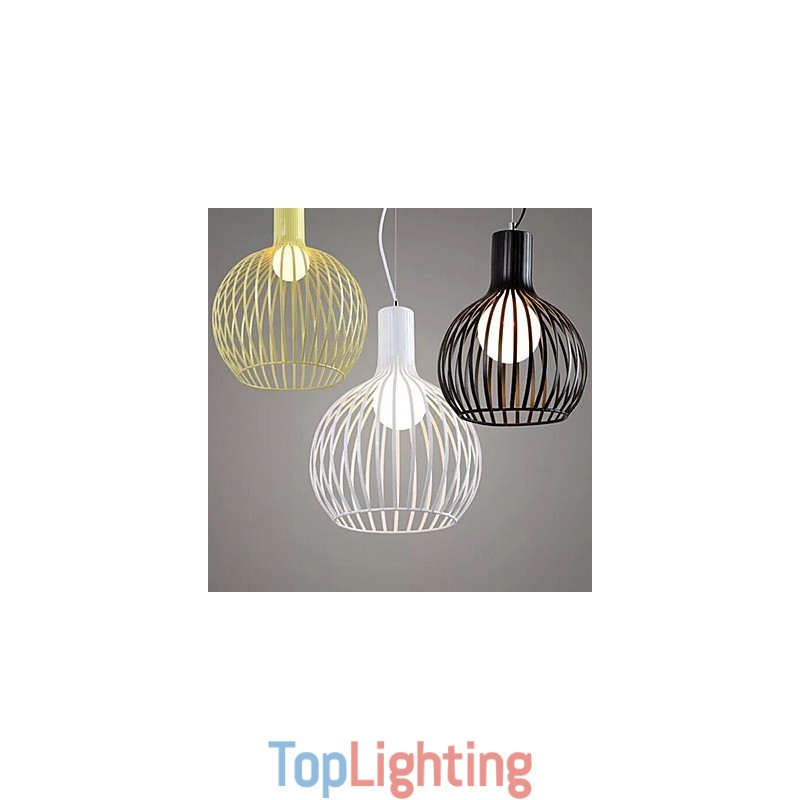 American Retro Contracted Wrought Iron Birdcage Chandelier Lamp Light