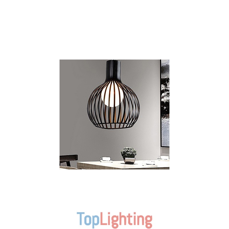 American Retro Contracted Wrought Iron Birdcage Chandelier Lamp Light