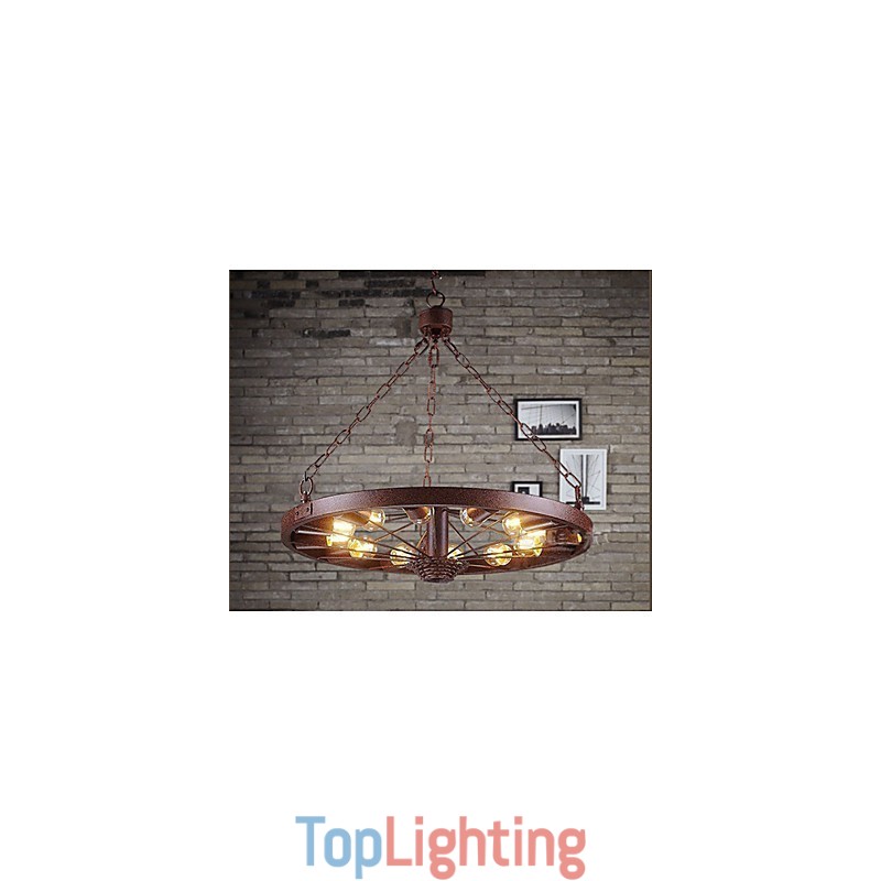 Retro Wheel Pendant To do The Old Industrial Hanging Lamp