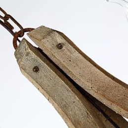 Vintage Mini Style Painting Wood Bamboo Chandelier