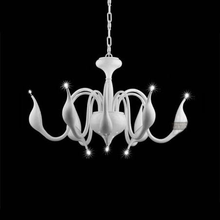 9 Light White Modern Contemporary Electroplated Metal Chandelier 9 Light White Modern Contemporary Electroplated Metal Chandelier