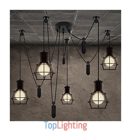 5 Heads Chandelier Rustic Lodge Vintage Retro Country Metal 5 Heads Chandelier Rustic Lodge Vintage Retro Country Metal