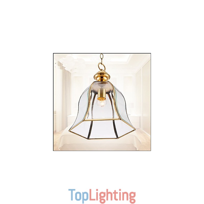 American Country Small Pendant all Copper Single Glass