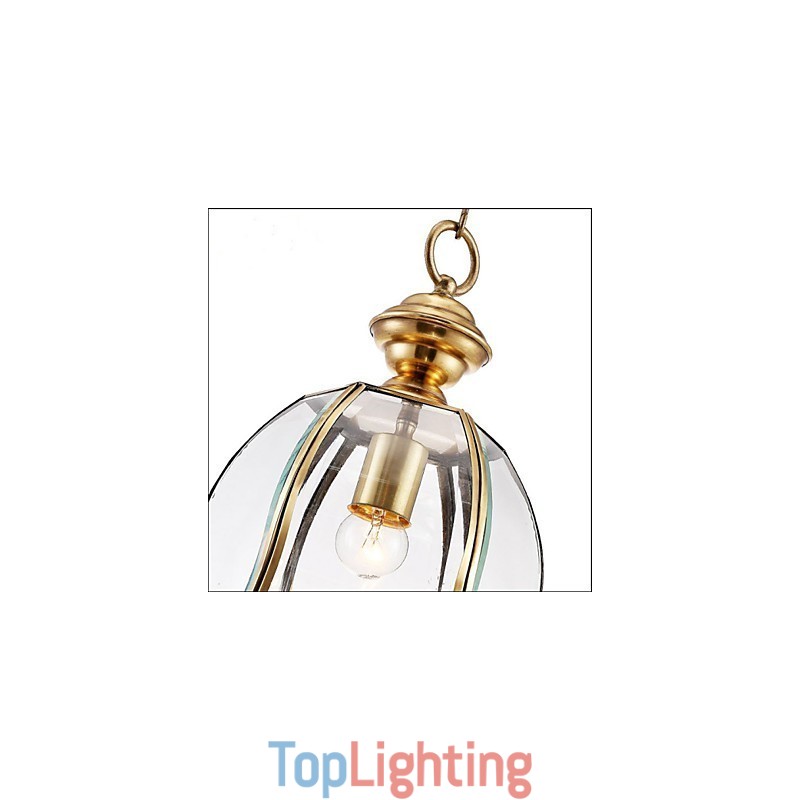American Country Small Pendant all Copper Single Glass