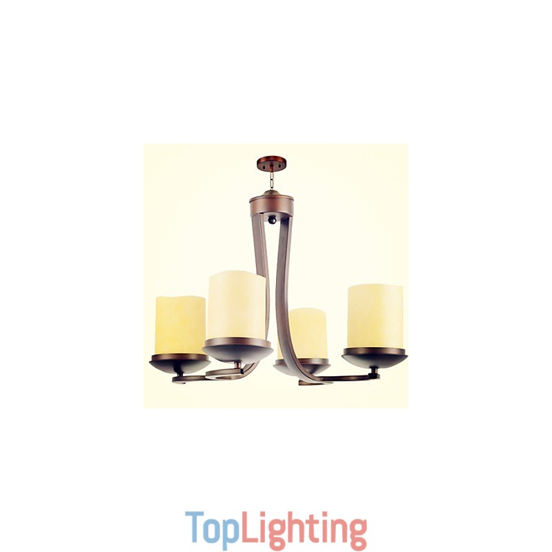 Traditional Classic Retro Mini Style Painting Metal Chandelier
