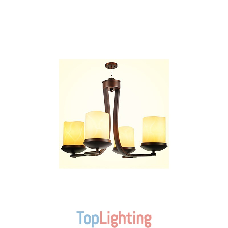 Traditional Classic Retro Mini Style Painting Metal Chandelier