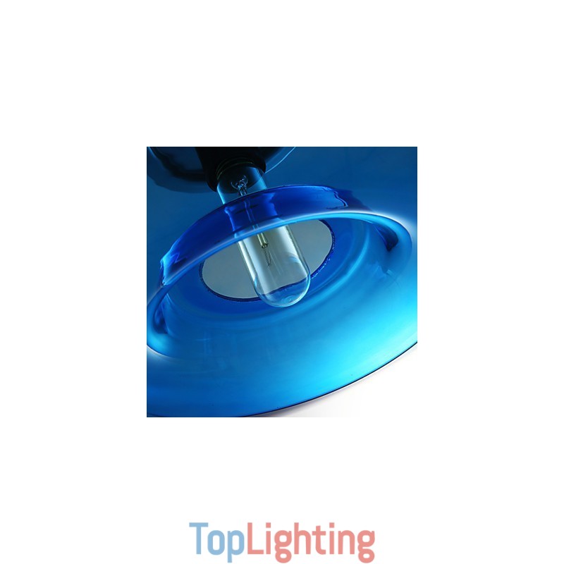 Pendant Light Modern Design Blue Glass Bulb Included