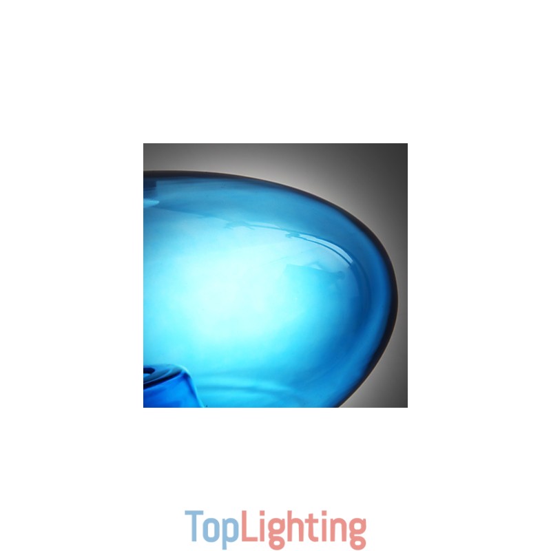 Pendant Light Modern Design Blue Glass Bulb Included