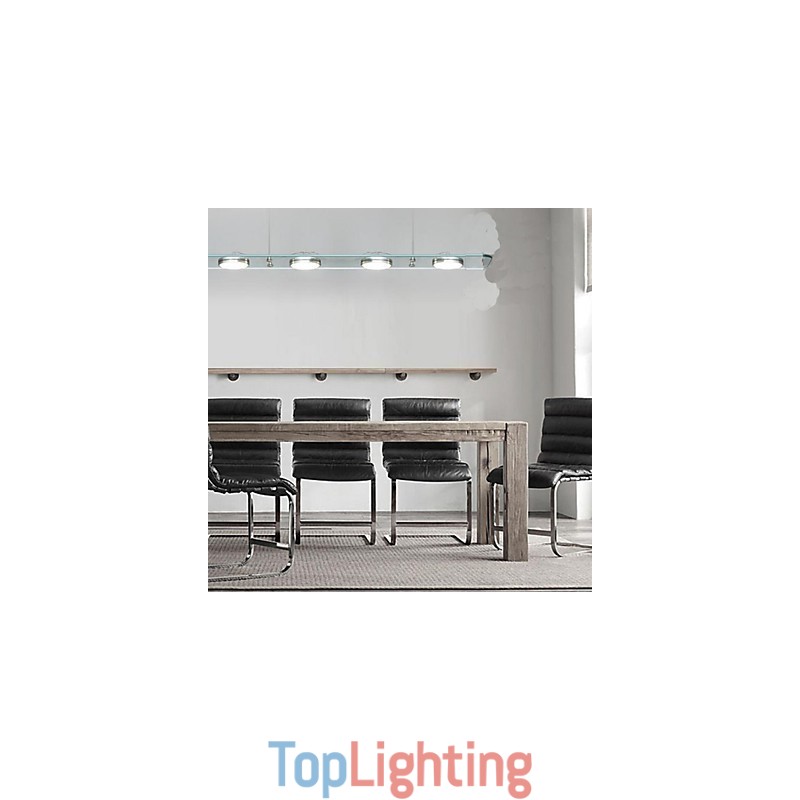 Restaurant Desk Lamp Rectangular Glass