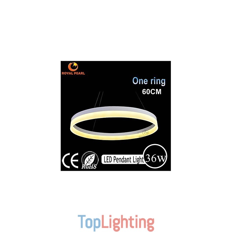 1 Ring 3 Rings Art Deco Chandelier 60cm Suspended Light 36W