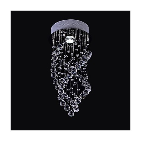 Modern Contemporary Crystal Chrome Crystal Flush Mount