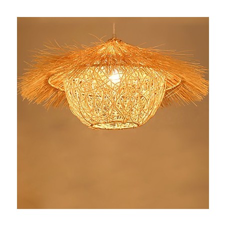 Modern Rural Cany Art Woven Rattan Single Head Droplight Lamp Modern Rural Cany Art Woven Rattan Single Head Droplight Lamp