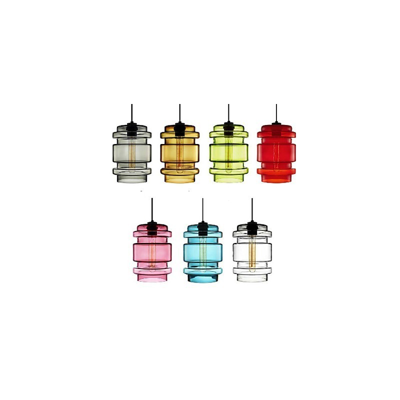 Candy Color Single Head Art Glass Chandelier Glass Shade (White Grey Yellow Green Red Pink Blue)