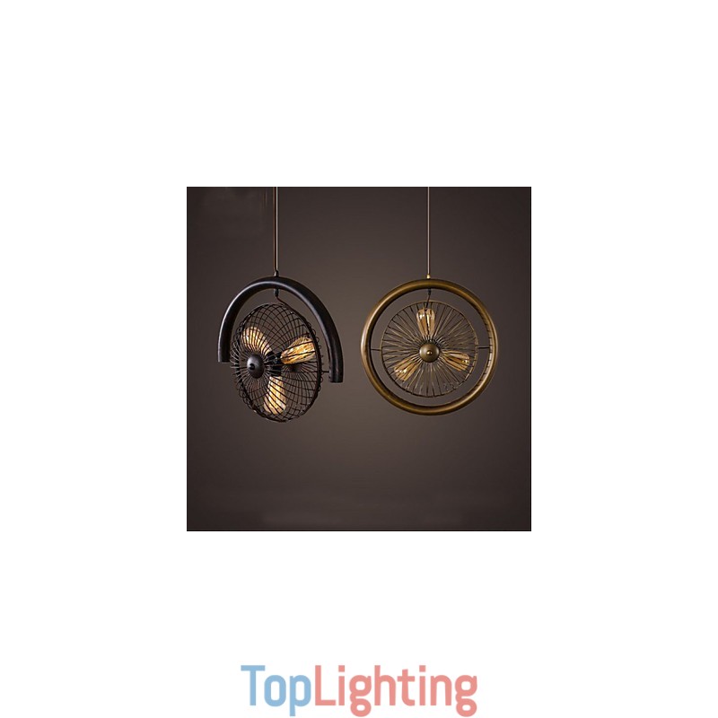 Retro Industrial Wind lamp fan pendant lamp American style
