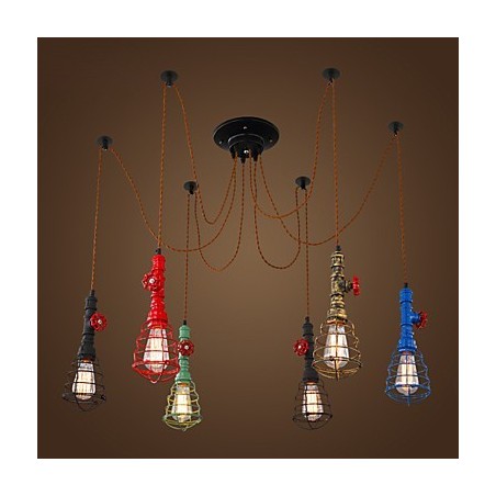 6 Lights Vintage Pendant Light Waterpipe Design Lights 6 Lights Vintage Pendant Light Waterpipe Design Lights