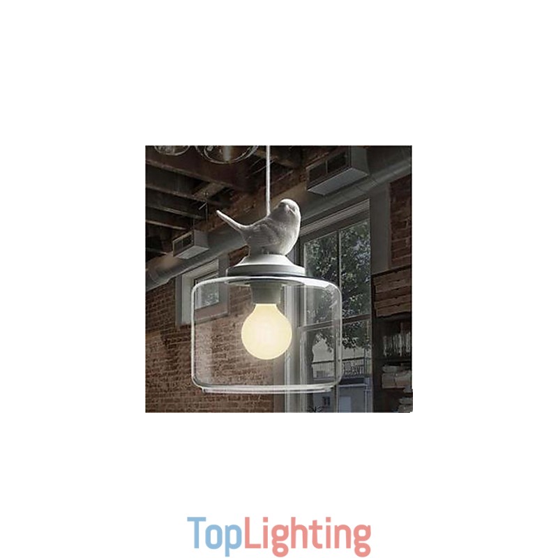 Single Head Glass Birds Droplight