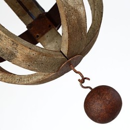 Vintage Mini Style Painting Wood Bamboo Chandelier