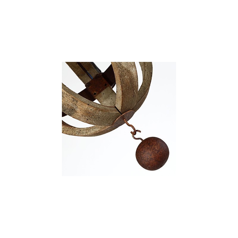 Vintage Mini Style Painting Wood Bamboo Chandelier