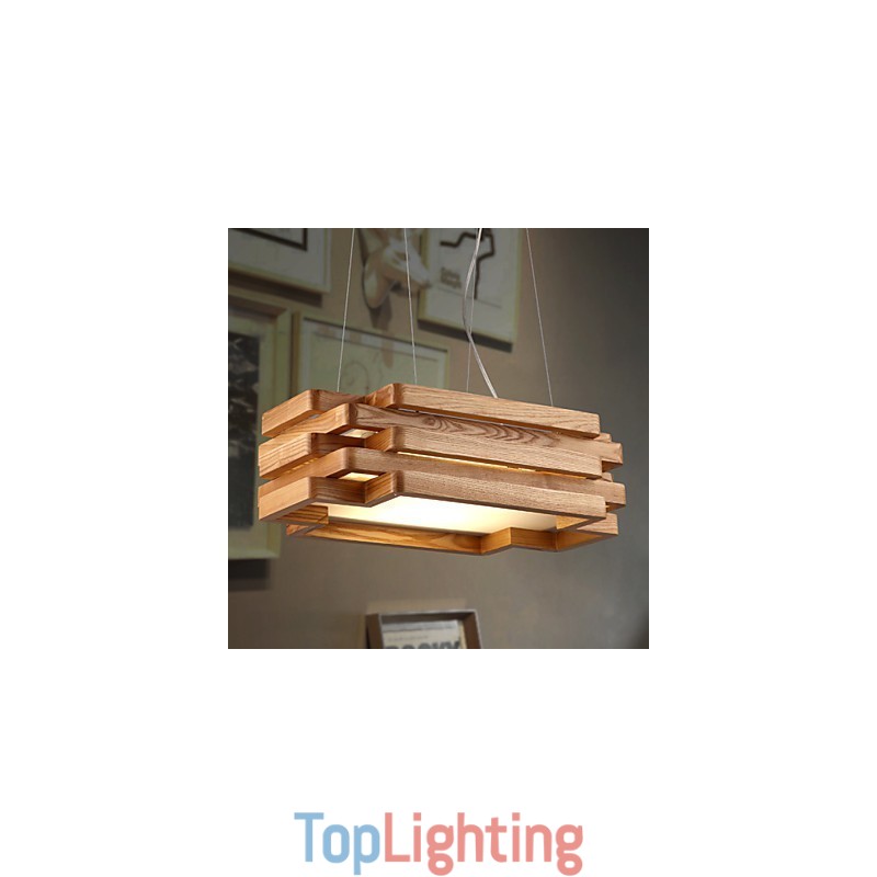 Modern Contemporary Country Mini Style Wood Bamboo Pendant Light