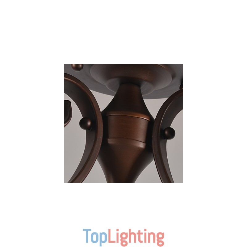 Rustic Lodge Vintage Mini Style Painting Metal Pendant Light