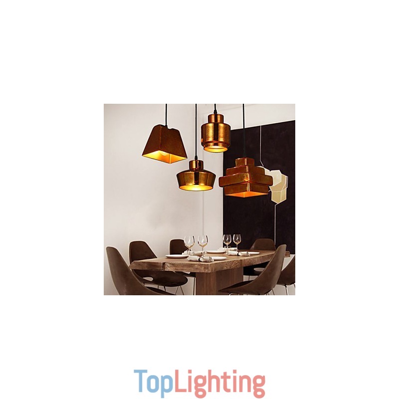 American Country Retro Glass Chandelier Rusty Sitting Droplight