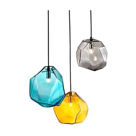 Creative Ice Crystal Glass Diamond Pendant Chromatic Droplight Lamp Light Creative Ice Crystal Glass Diamond Pendant Chromatic Droplight Lamp Light