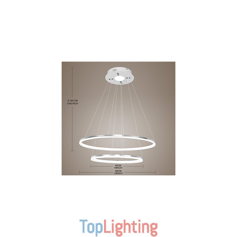 Modern Design Pendant Light 4High Quality Acrylic Double Ring Fit