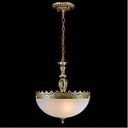 Traditional Classic Vintage Retro Bronze Metal Pendant Light