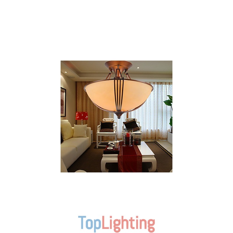 Rustic Lodge Vintage Mini Style Painting Metal Pendant Light