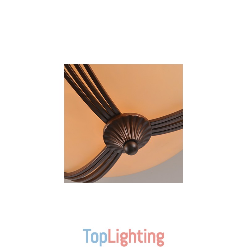 Rustic Lodge Vintage Mini Style Painting Metal Pendant Light