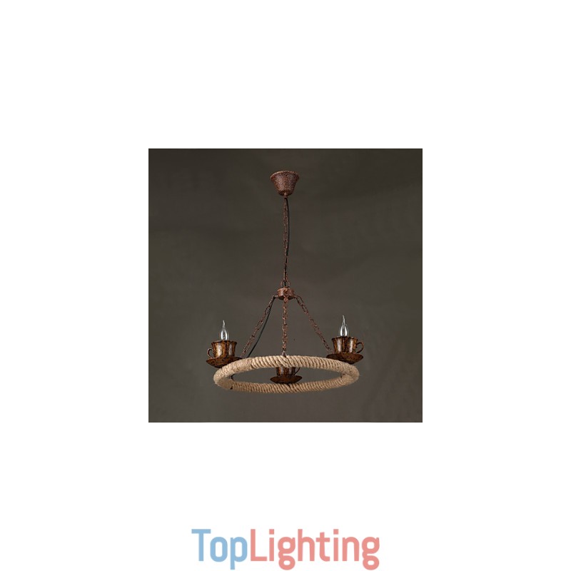 Vintage Country Painting Metal Pendant Light Garage