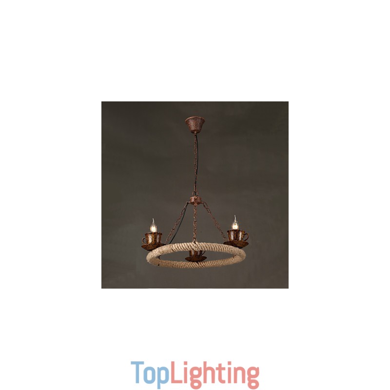 Vintage Country Painting Metal Pendant Light Garage