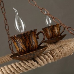 Vintage Country Painting Metal Pendant Light Garage