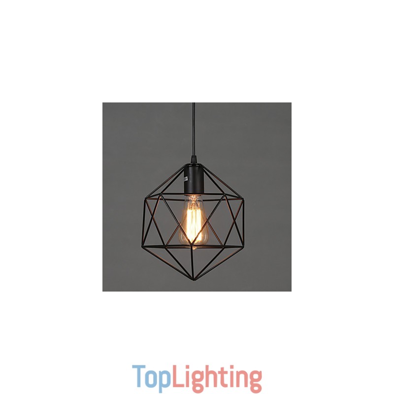 Geometrical Line Diamond Wrought Iron Chandelier Pendant Light Modern Contemporary