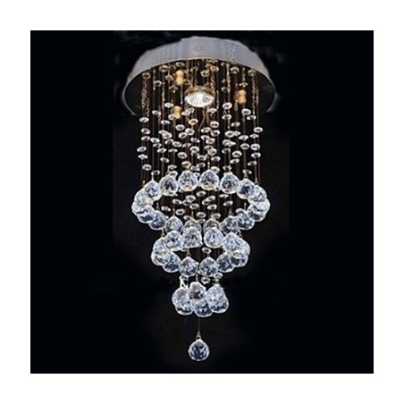 Modern Contemporary Crystal Electroplated Metal Flush Mount Modern Contemporary Crystal Electroplated Metal Flush Mount