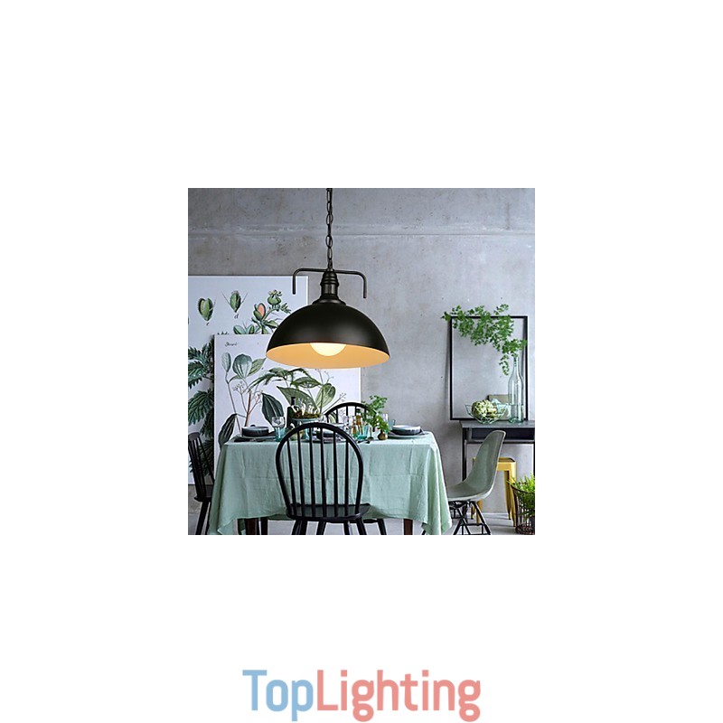 Nordic American Country Industrial Semicircle Fashion Wrought Iron Single Head Droplight