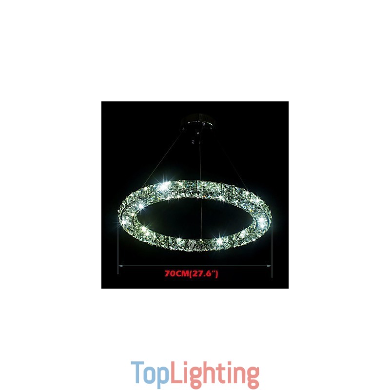 Crystal Pendant Lighting Modern Single D70CM Three Sides K9 Crystal Indoor Ceiling Lights Lamp Fixtures