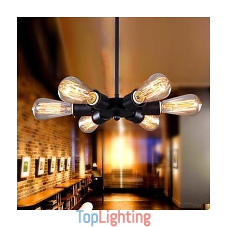 American Country Industrial Wind Six Head Ferris Wheel Droplight American Country Industrial Wind Six Head Ferris Wheel Droplight
