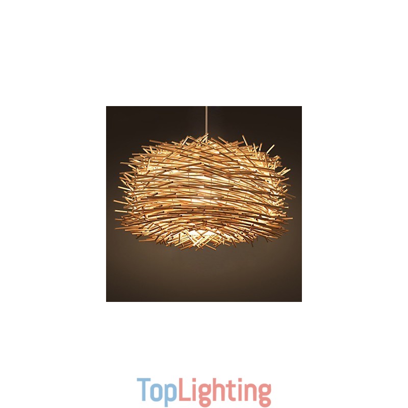 European and American Denss Rattan Weaving Chandelier