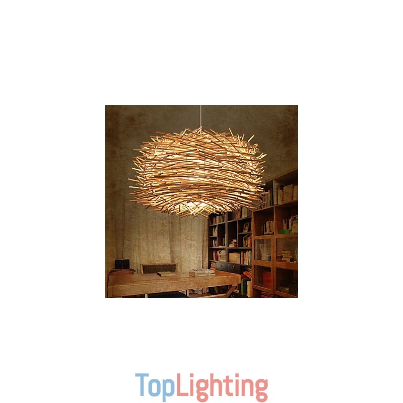 European and American Denss Rattan Weaving Chandelier