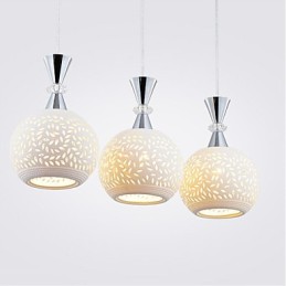 3 Heads Pendant Light Modern Contemporary Metal
