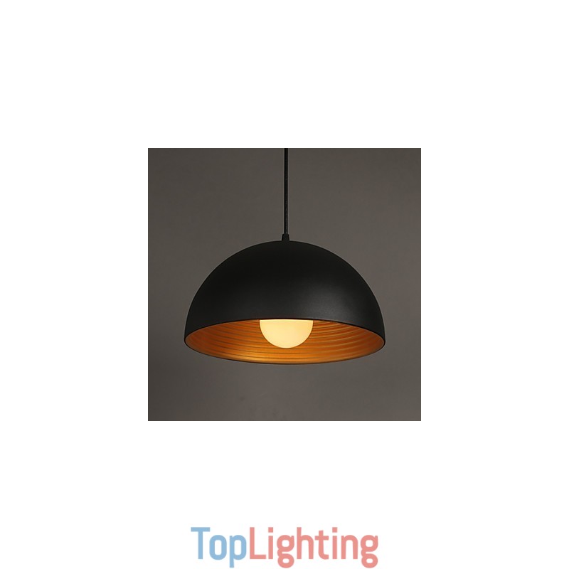 Creative Lamp Round Chimney Droplight Wrought Iron Character Meals Chandelier Black And White