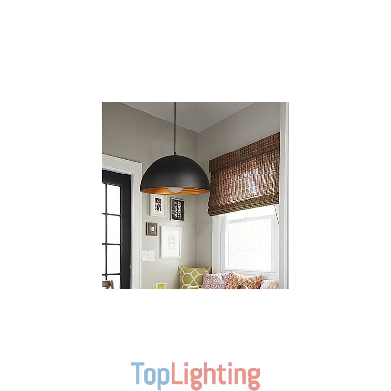 Creative Lamp Round Chimney Droplight Wrought Iron Character Meals Chandelier Black And White