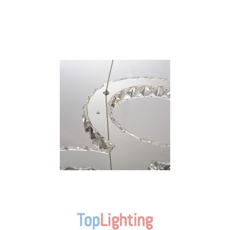 Modern Contemporary Crystal Chrome Metal Pendant Light