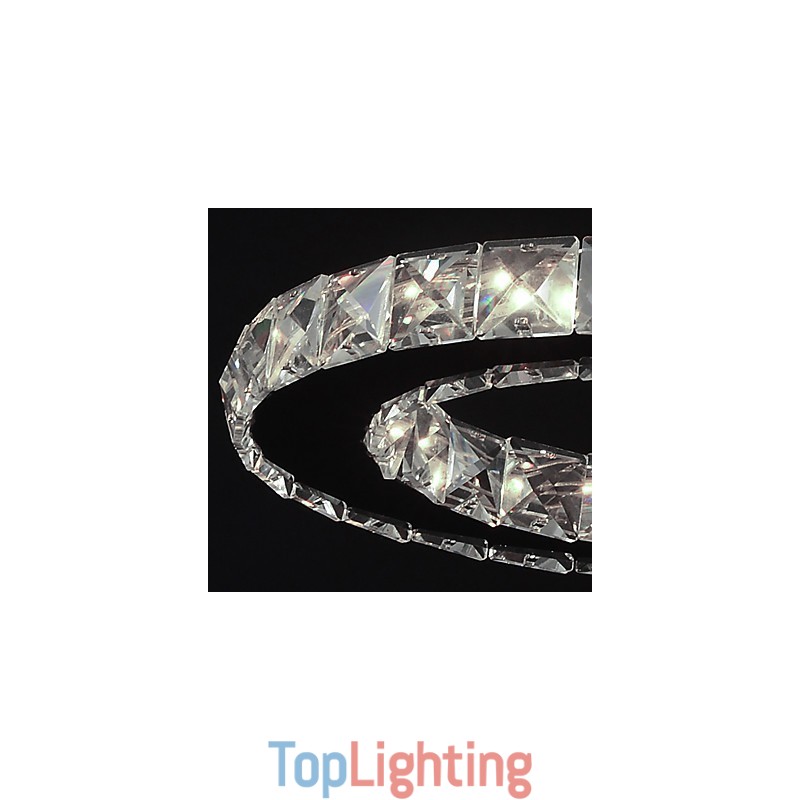 Modern Contemporary Crystal Chrome Metal Pendant Light
