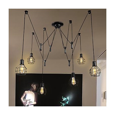 6 Lights Country Designers Metal Pendant Light 6 Lights Country Designers Metal Pendant Light